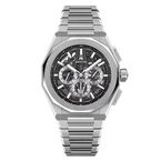Defy Skyline Chronograph Skeleton 42mm Mens Watch Black Interchangeable Strap