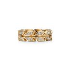 Tiffany Victoria® Vine Band Ring in Yellow Gold with Diamonds, 6 mm Wide - Size 5