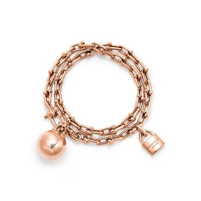 Tiffany HardWear Small Wrap Bracelet in Rose Gold - Size Medium