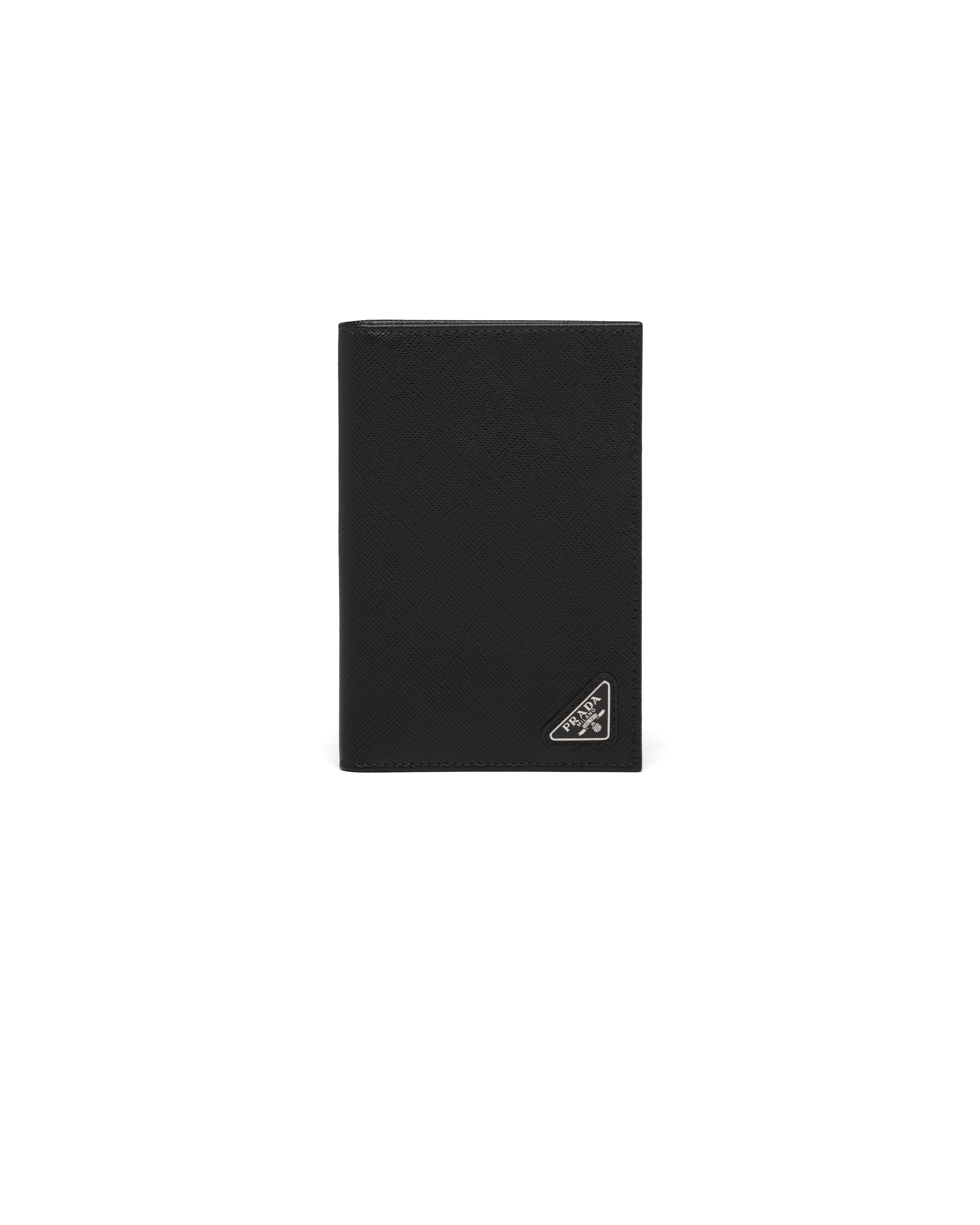 Prada Saffiano leather passport holder Wallets Heathrow Reserve Collect