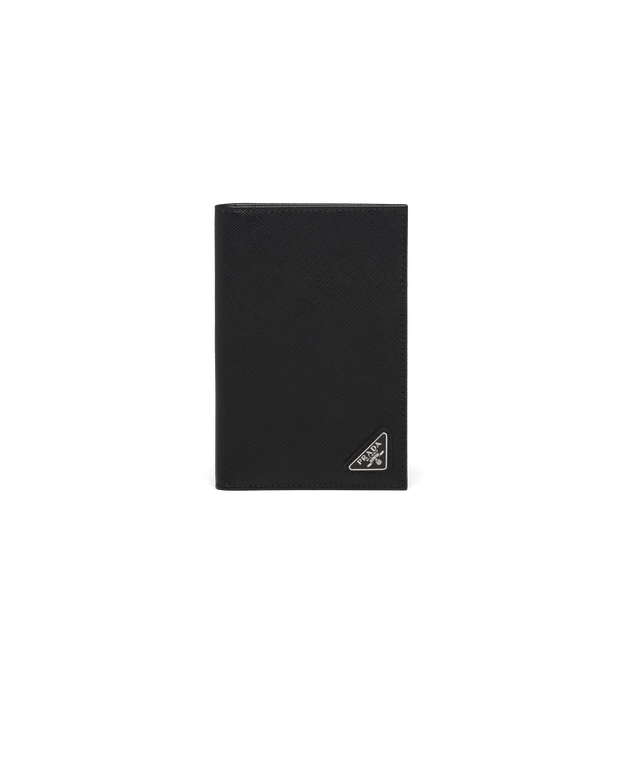 Saffiano leather passport holder, , hi-res