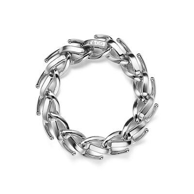 Tiffany Forge Large Link Bracelet in High-polished Sterling Silver - Size Small,