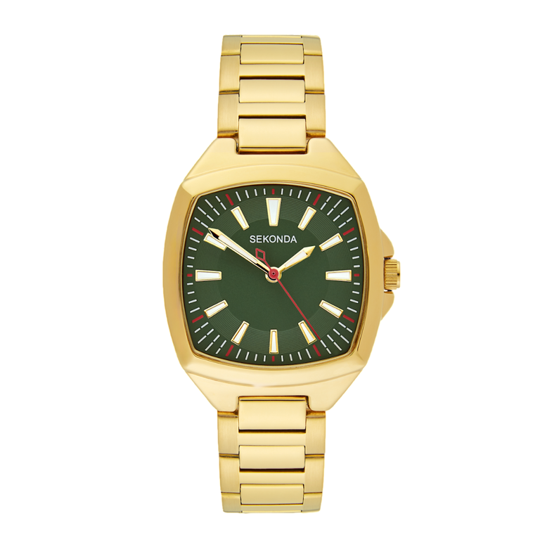 Men's Classic Watch Square Case Gold - Gold, , hi-res