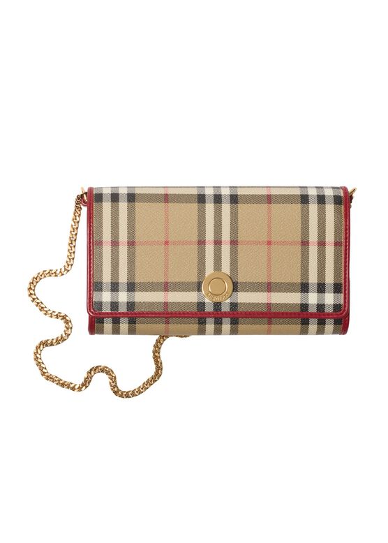 Check Chain Strap Wallet, , hi-res
