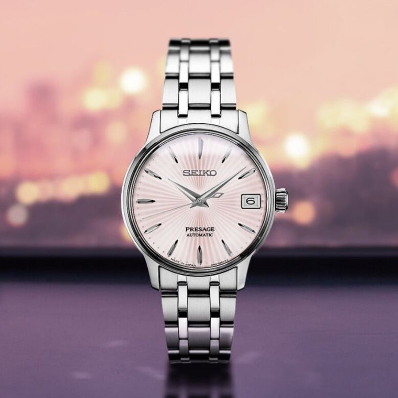 Presage Cocktail Time Cosmopolitan 34mm Ladies Watch Pink, , hi-res