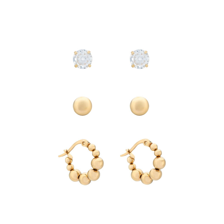 Sophia Earring Set Gold, , hi-res
