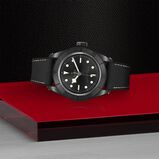 Black Bay Ceramic 41mm Ceramic Case Hybrid Leather And Rubber Strap, , hi-res