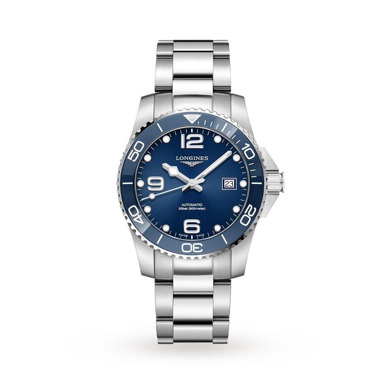 HydroConquest Blue Dial 41mm Automatic Diving Mens Watch, , hi-res