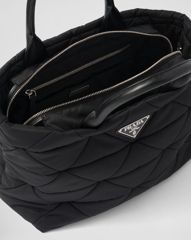 Re-Nylon medium padded tote, , hi-res