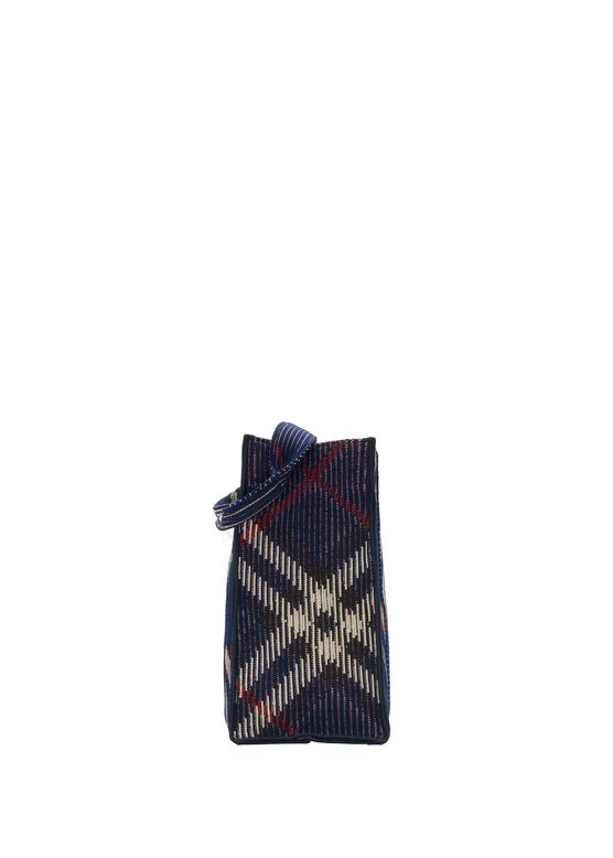 Small Check Knitted Tote, , hi-res