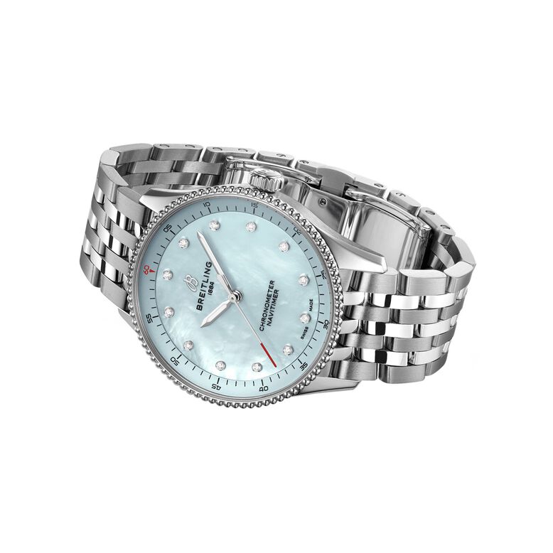 Navitimer 32mm Ladies Watch Blue Mother Of Pearl, , hi-res