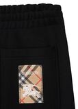 Check Label Cotton Jogging Pants, , hi-res