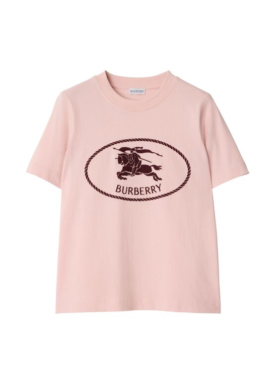 Knight Stamp Cotton T-shirt, , hi-res