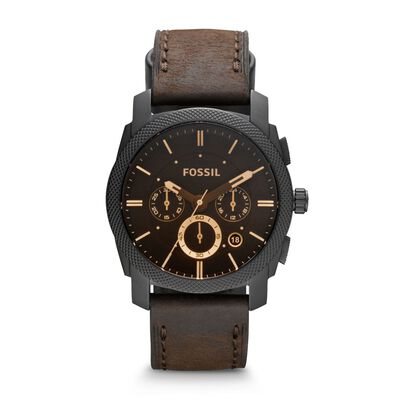 FS4656 Machine Mid-Size Chronograph Brown Leather Watch