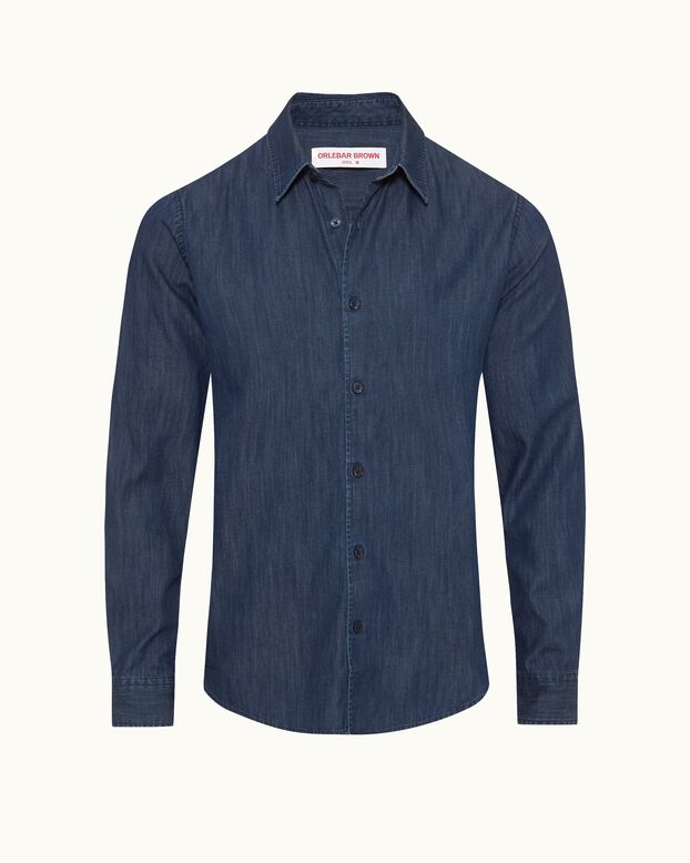 Giles Denim Washed Indigo, , hi-res