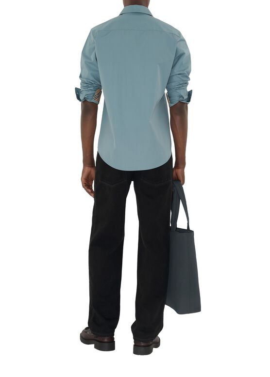 Slim Fit Cotton Poplin Shirt, , hi-res