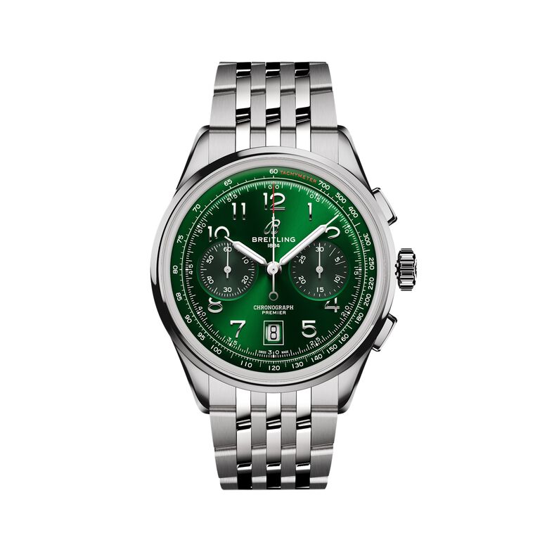 Premier B01 Chronograph 42mm Mens Watch Green Stainless Steel, , hi-res