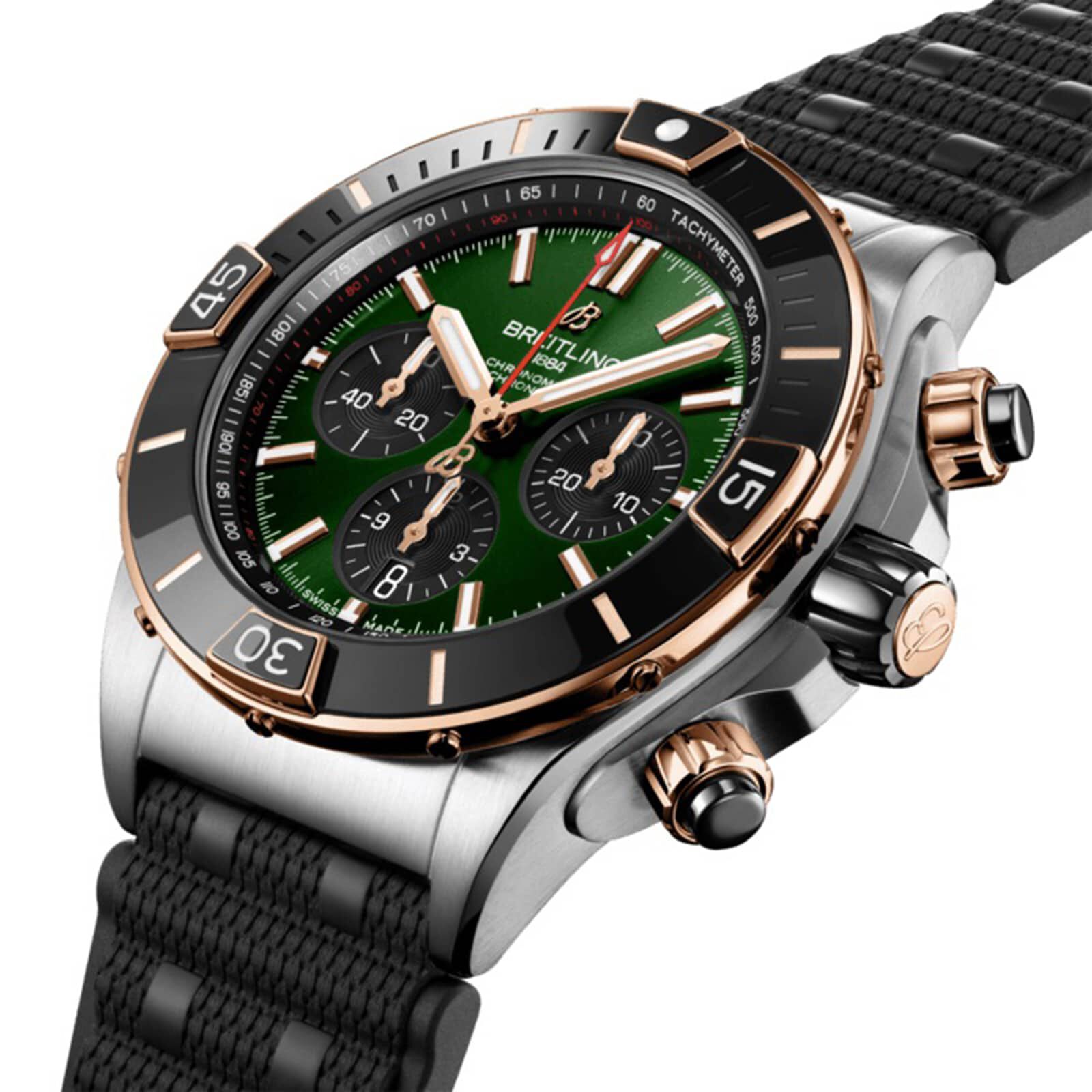 Breitling chronomat green dial on sale