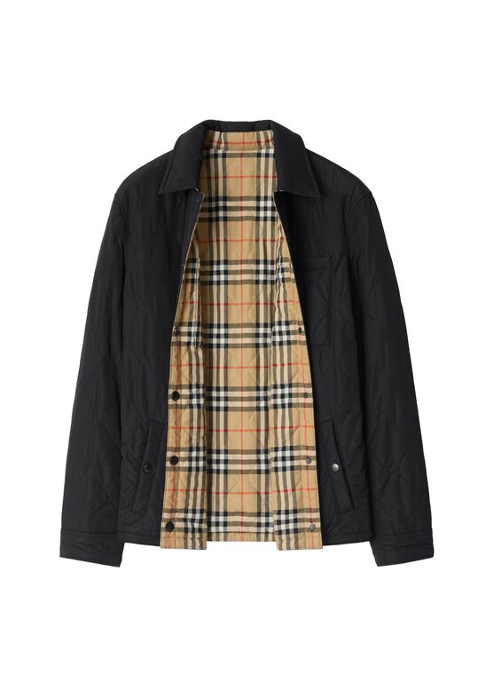 Reversible Quilted Nylon Overshirt, , hi-res
