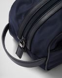 Re-Nylon and Saffiano leather travel pouch, , hi-res