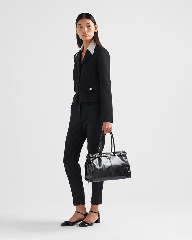 Prada Bonnie large leather handbag, , hi-res