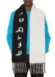 Reversible Logo Alpaca Wool Blend Scarf, , hi-res