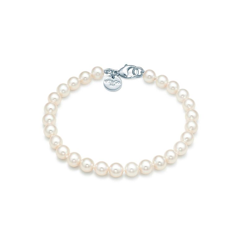 Ziegfeld Collection bracelet of freshwater cultured pearls with a silver clasp. - Size 5-6 mm, , hi-res