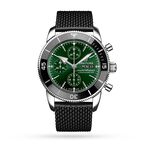 Superocean Heritage Chronograph 44 Stainless Steel Rubber Strap Watch