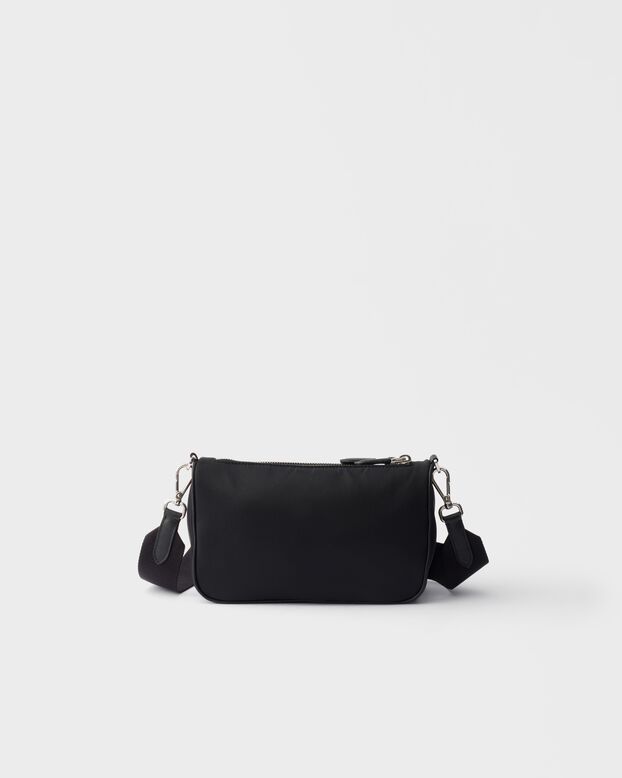 Re-Nylon and Saffiano leather mini shoulder bag, , hi-res