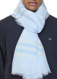Wide Check Wool Scarf, , hi-res