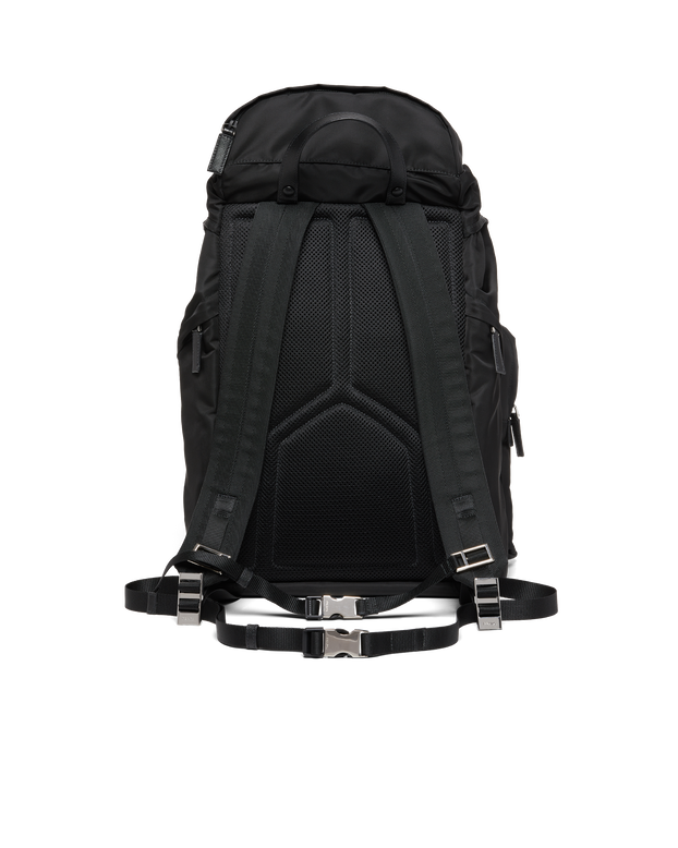 Re-Nylon and Saffiano leather backpack, , hi-res
