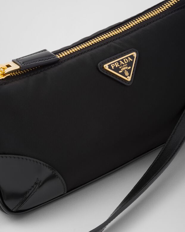 Re-Edition 2002 Re-Nylon and brushed leather shoulder bag, , hi-res