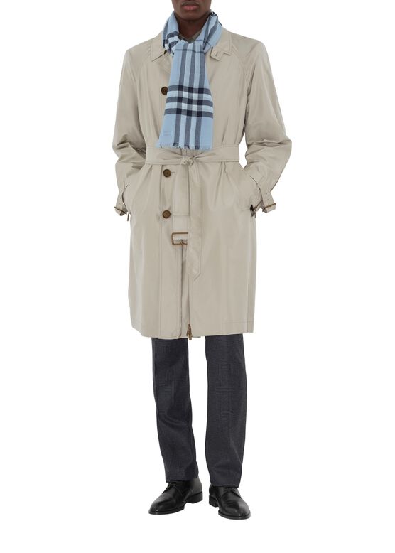 Wide Check Wool Scarf, , hi-res