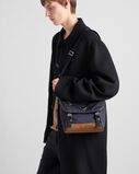 Medium Re-Nylon and leather shoulder bag, , hi-res