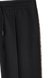 Check Trim Cotton Blend Track Pants, , hi-res