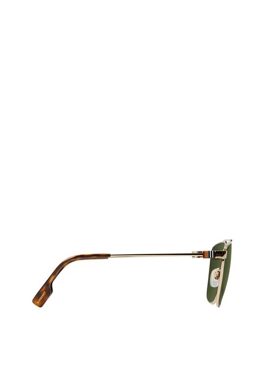 Stripe Detail Pilot Sunglasses, , hi-res