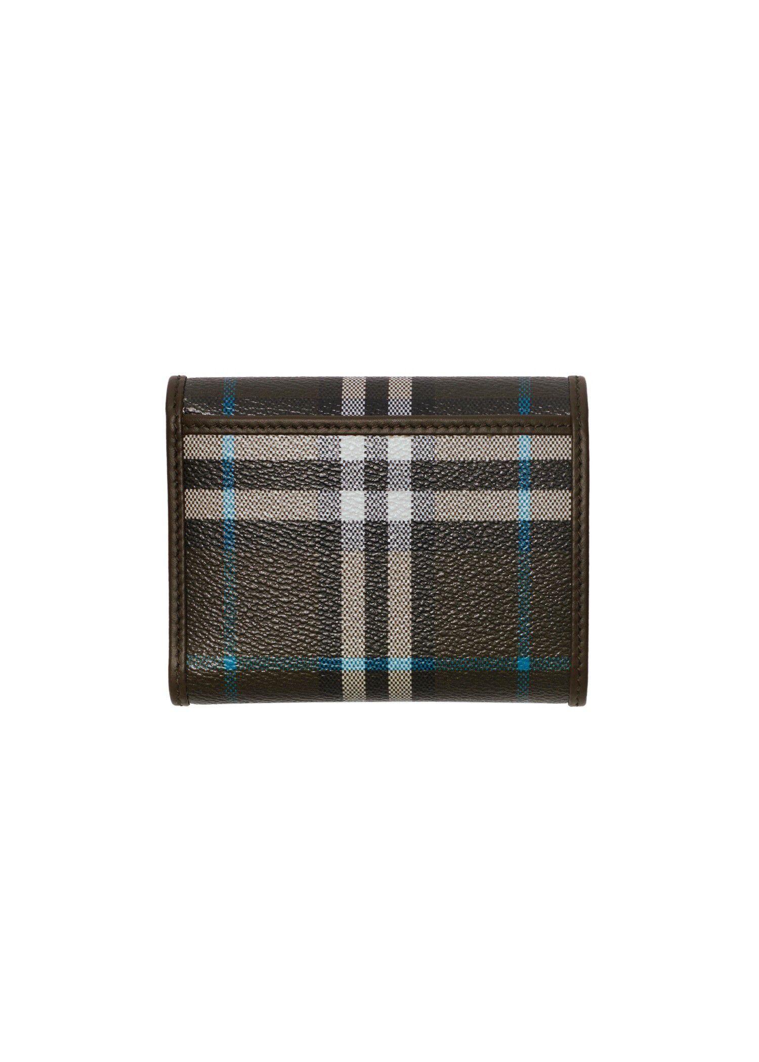 Burberry Small Check Folding Wallet Leather Accessories Heathrow