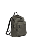 Re-Nylon and Saffiano leather backpack, , hi-res