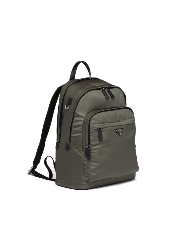 Re-Nylon and Saffiano leather backpack, , hi-res