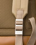 Re-Nylon and leather backpack, , hi-res