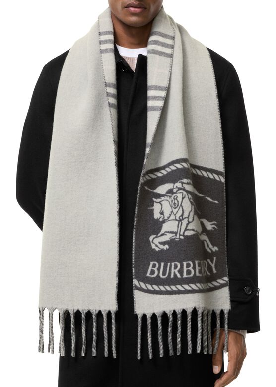 Reversible Knight Stamp Scarf, , hi-res