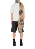 Wide Reversible Check Wool Silk Scarf, , hi-res