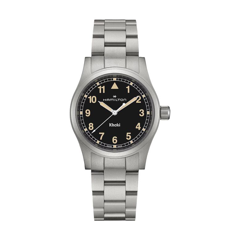 Khaki Field Quartz 38mm Unisex Watch Black, , hi-res
