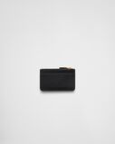 Saffiano and smooth leather card holder, , hi-res