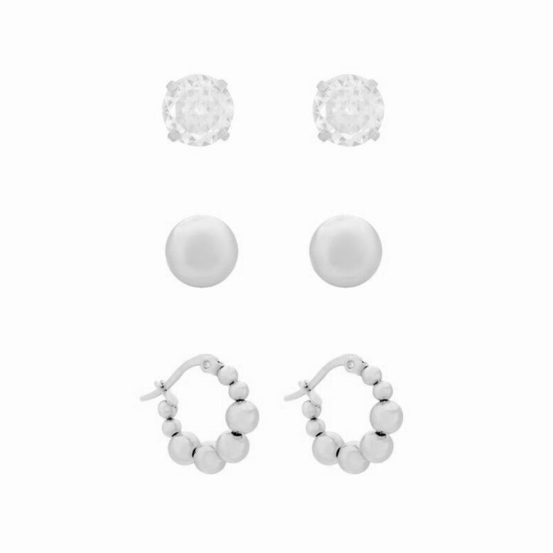 Sophia Earring Set Silver, , hi-res