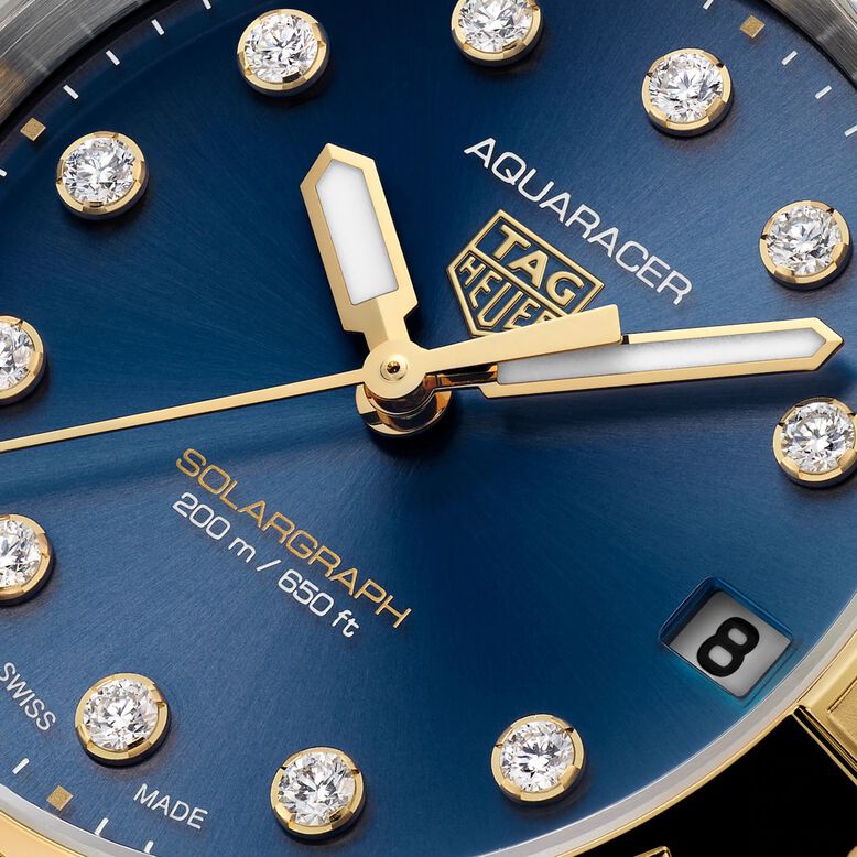 Aquaracer Professional 200 Solargraph 34mm Ladies Watch Blue, , hi-res