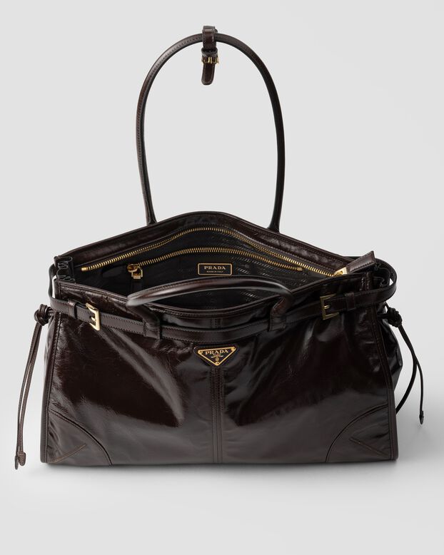 Prada Bonnie large leather handbag, , hi-res