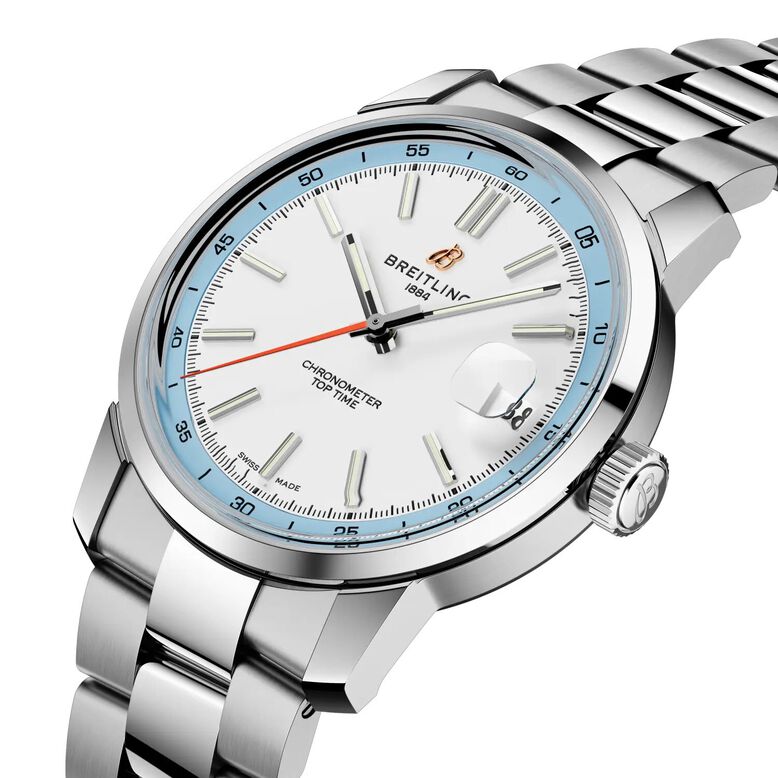 Top Time B31 38mm Mens Watch White Stainless Steel, , hi-res