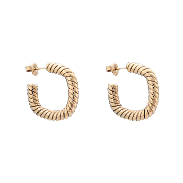 Gold Prism Earrings, , hi-res