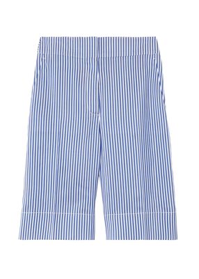Striped Silk Tailored Shorts